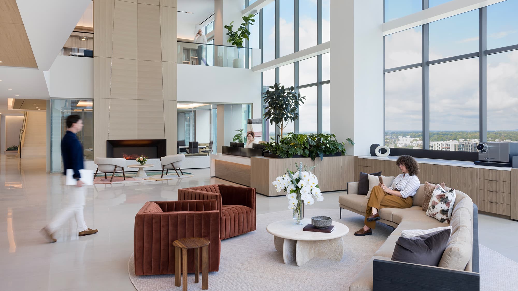 Modern law firm lobby